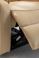 xtra Wide Lay Flat Power Lift Chair Recliner, Beige, close up of raising and reclining mechanism