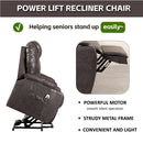 Lift Chair Recliner, Dark Brown, easy lifting feature