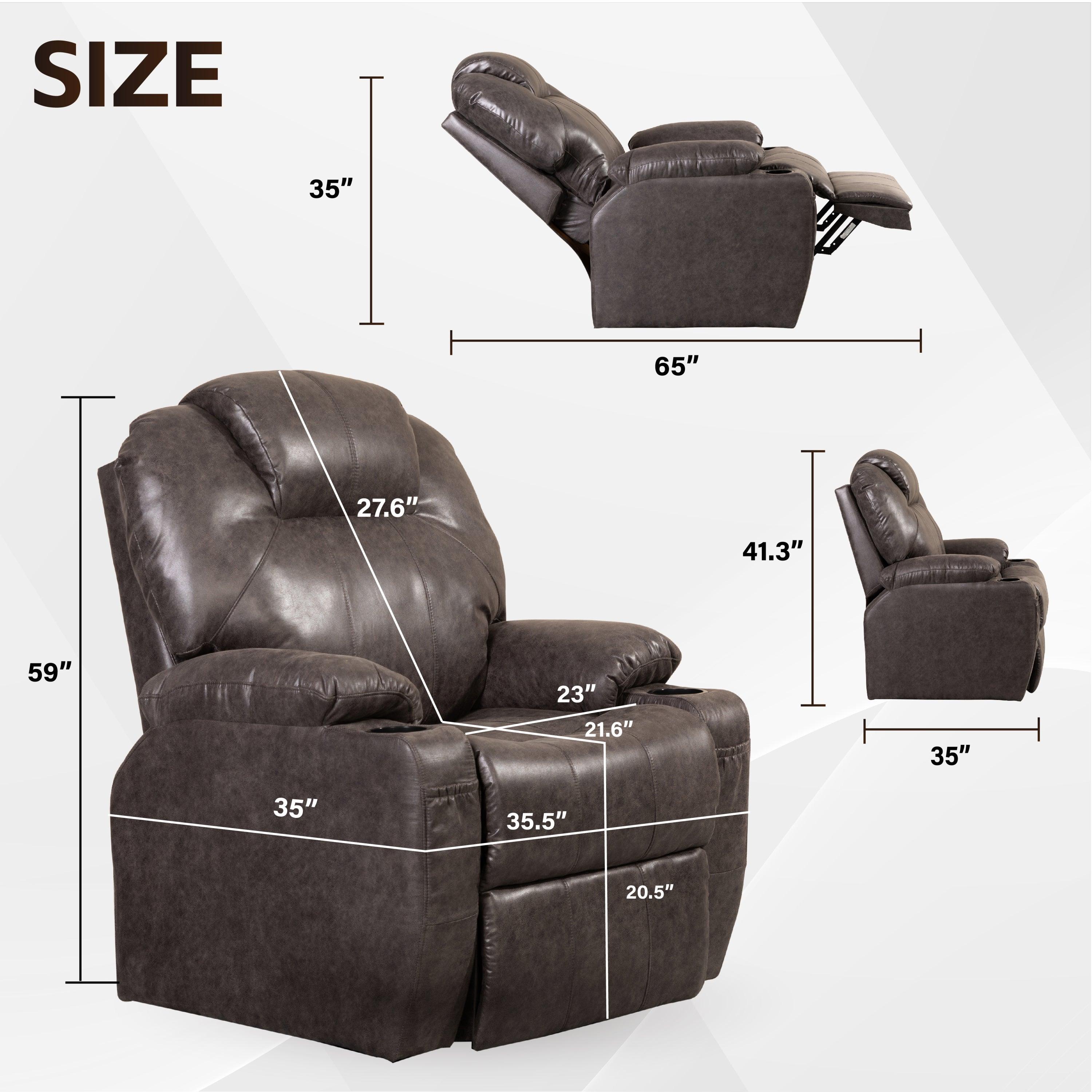 Lift Chair Recliner with Massage and Heat, Brown – My Lift Chair
