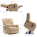 xtra Wide Lay Flat Power Lift Chair Recliner, Beige, specifications