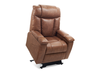 Rhodes Lift Chair Recliner, lifted and angled, Acorn color